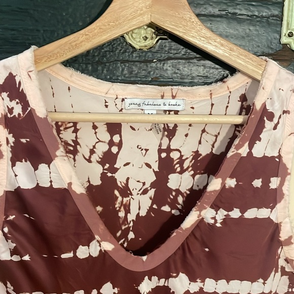 Young Fabulous and Broke Tye-Dye like Tank Top Blouse Size Medium - Picture 10 of 15